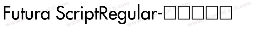 Futura ScriptRegular字体转换